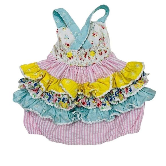 Ricrac & Ruffles Boutique Bluebirds Of Happiness Bubble Size 18 Months 18m - Picture 2 of 4